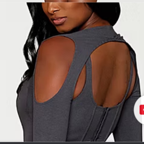 Dream Girl Knit Sleepwear Bustier Thong Shrug Set charcoal size medium - Picture 9 of 9